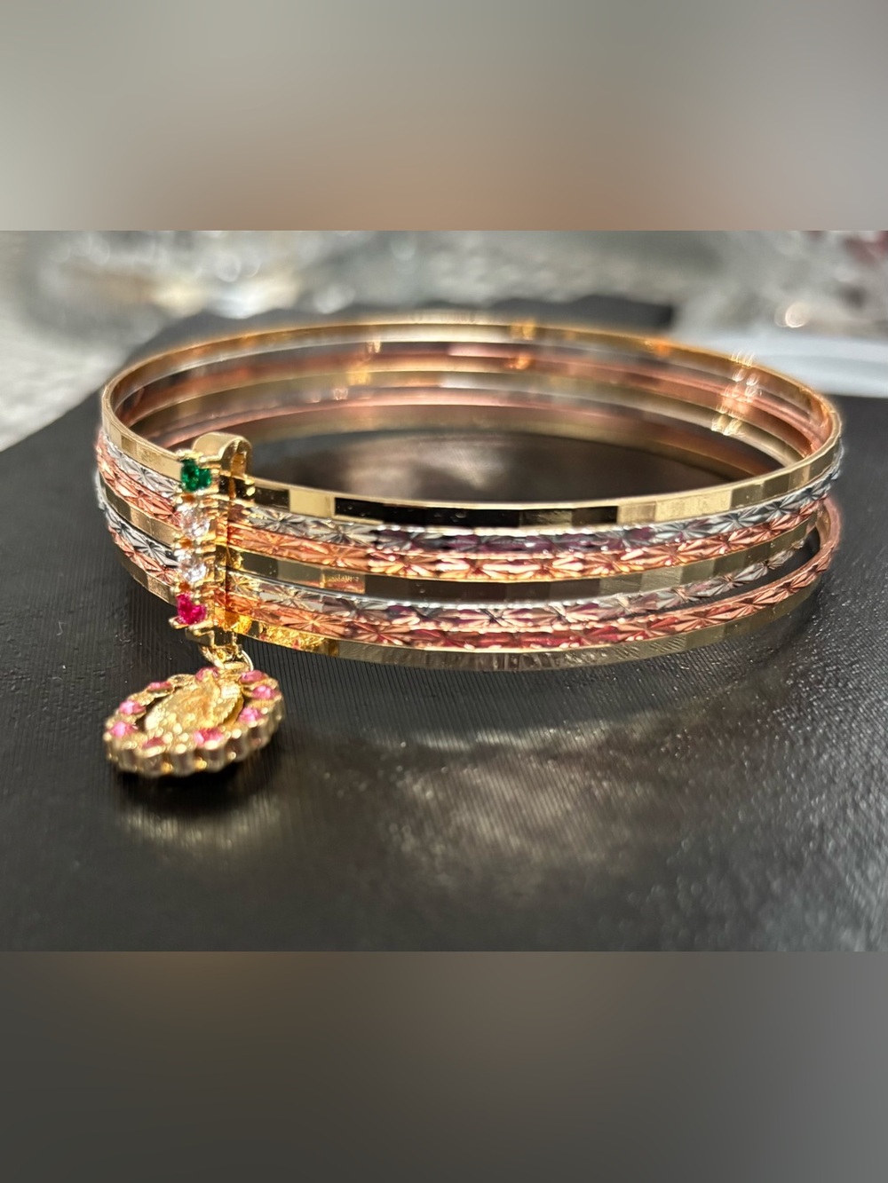 5/$25 (Pick 5 items for $25 Labeled) TriColor Bangle Bracelet Set